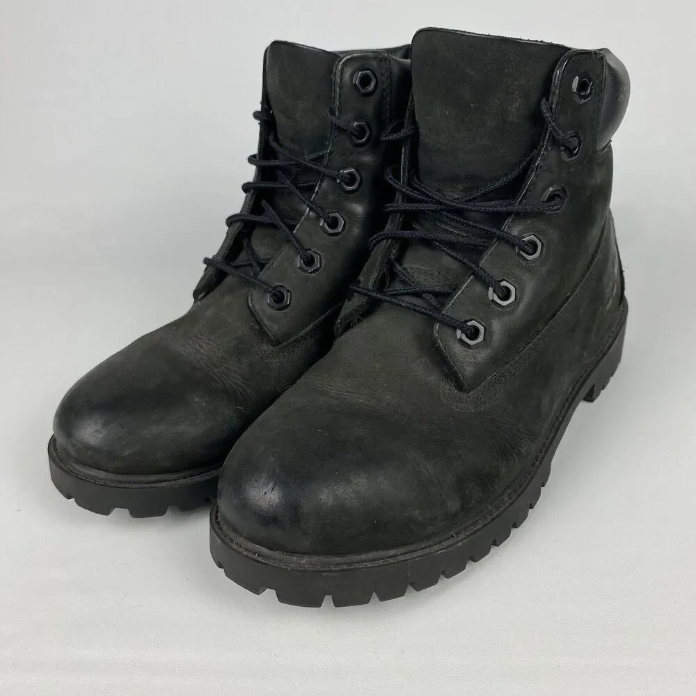 Timberland Junior 6-Inch Premium Size 5 M Black Nubuck Boots Waterproof‎ 12907